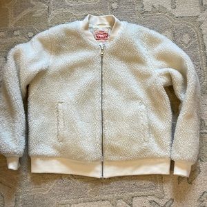 Levi’s Faux Fur Bomber Style Jacket Sz L